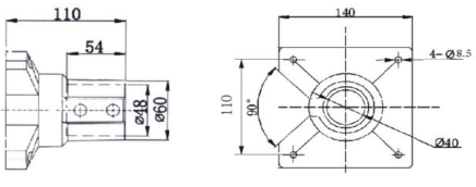 XJ50懸臂電控箱組件-旋轉(zhuǎn)底座/固定底座設(shè)計(jì)圖紙